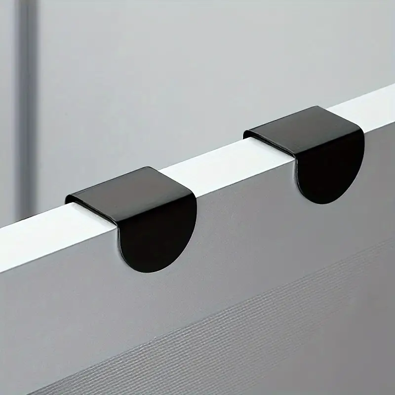 Gancho para puerta de armario de acero inoxidable negro forma Z negro - imagen 3