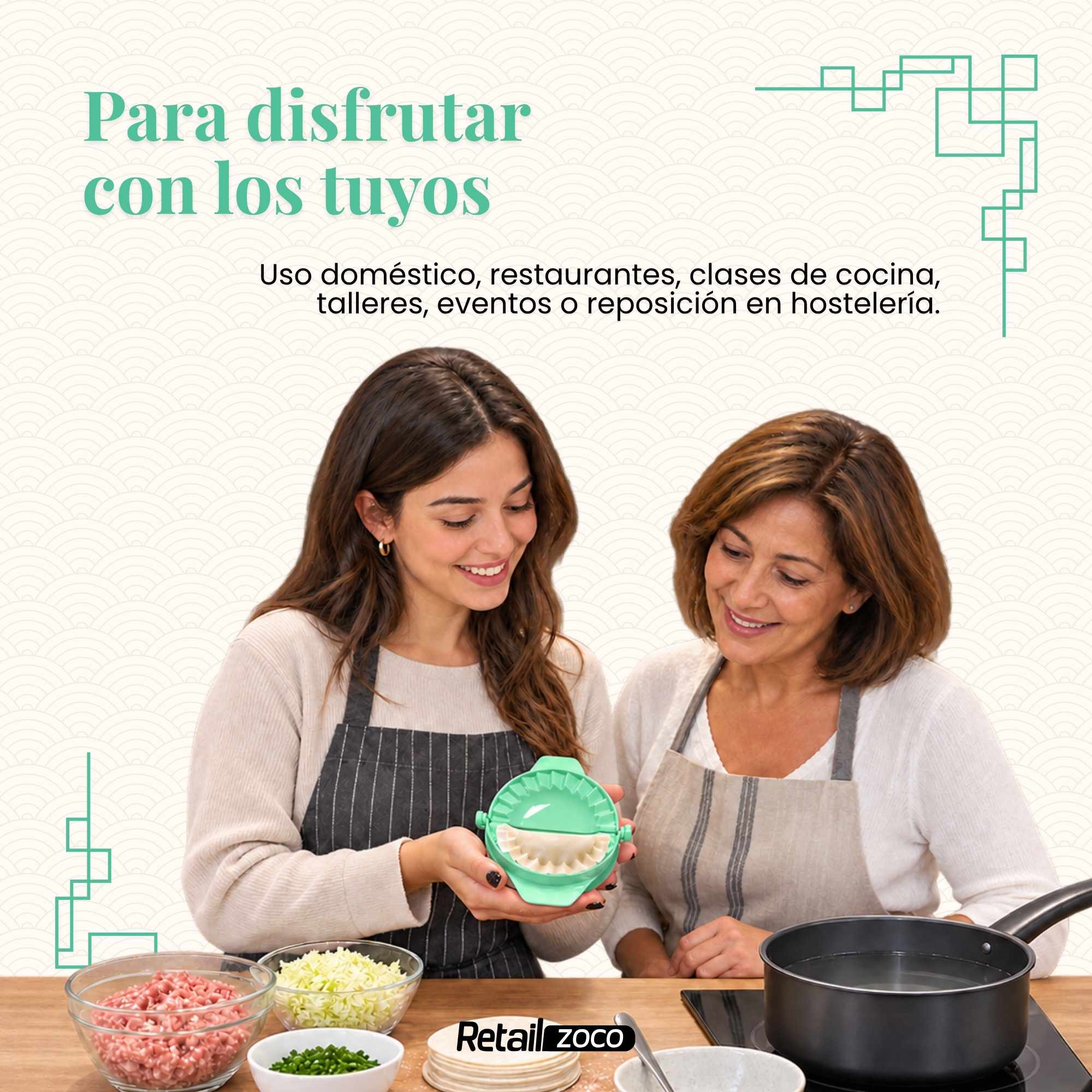 Molde empanadillas gyozas plástico verde - imagen 6