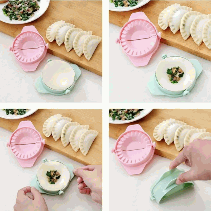 Molde empanadillas gyozas plástico verde - imagen 2