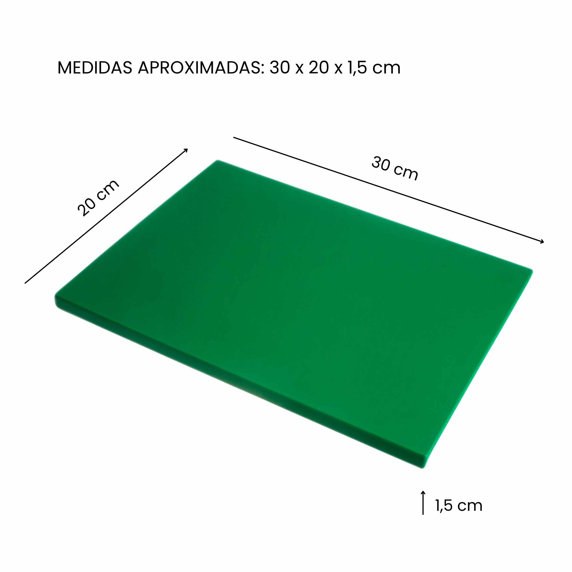 Tabla de corte para cocina profesional 30 x 20 cm verde - imagen 5