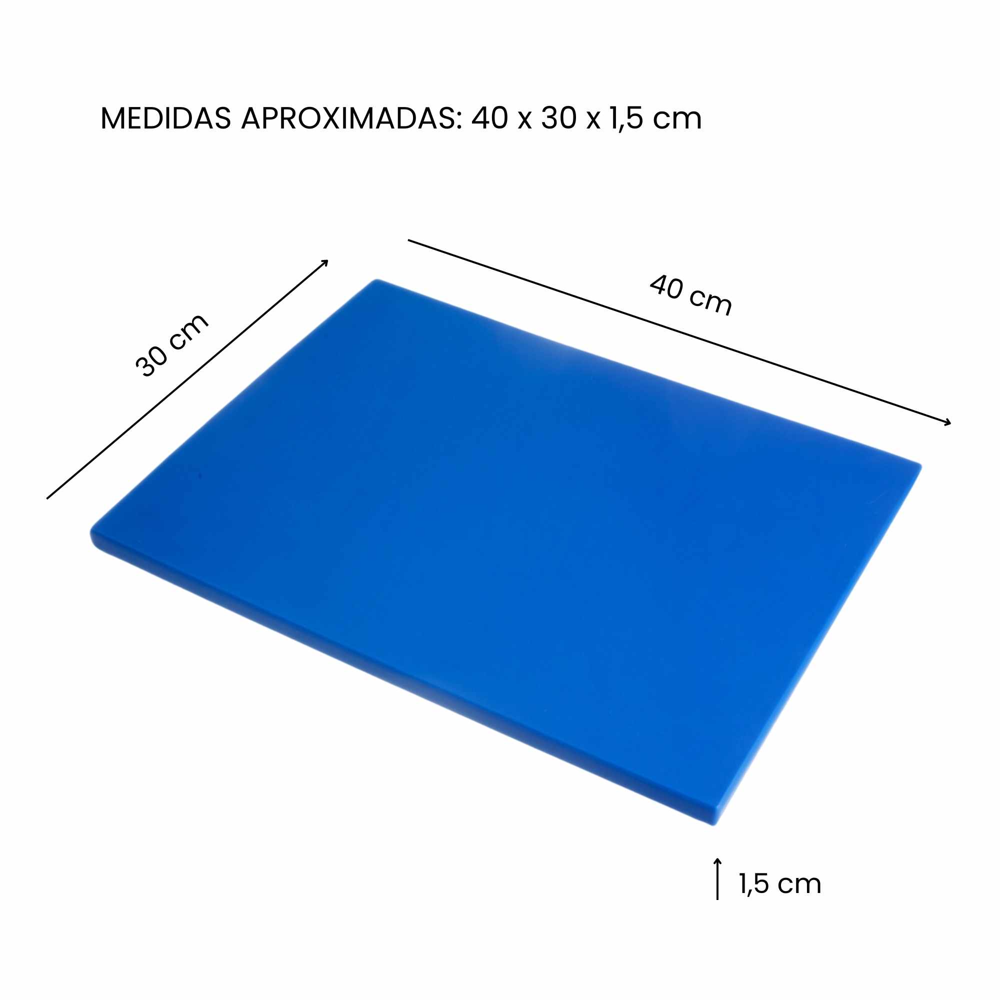 Tabla de corte para cocina profesional 40 x 30 cm azul - imagen 5