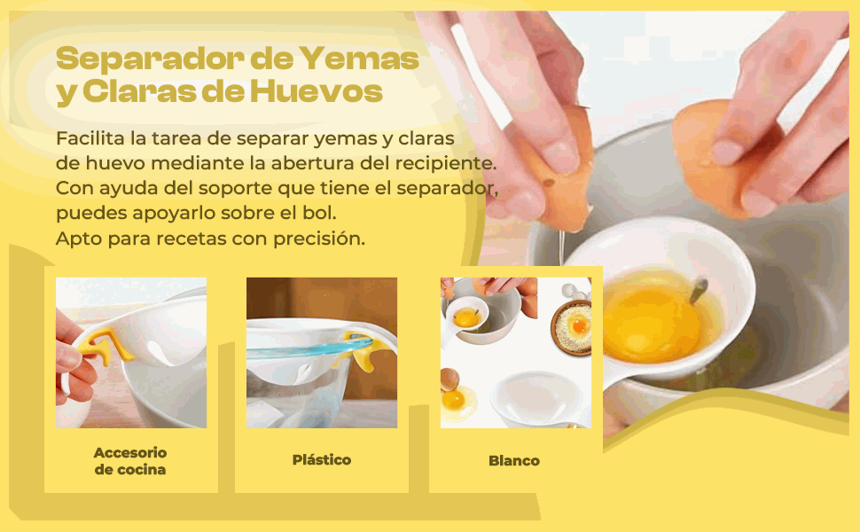 Banner - Separador yema de huevo y clara de plástico