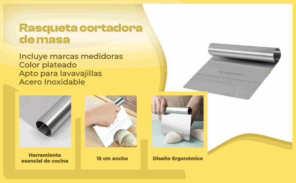 Banner - Rasqueta cortadora masa de acero inoxidable