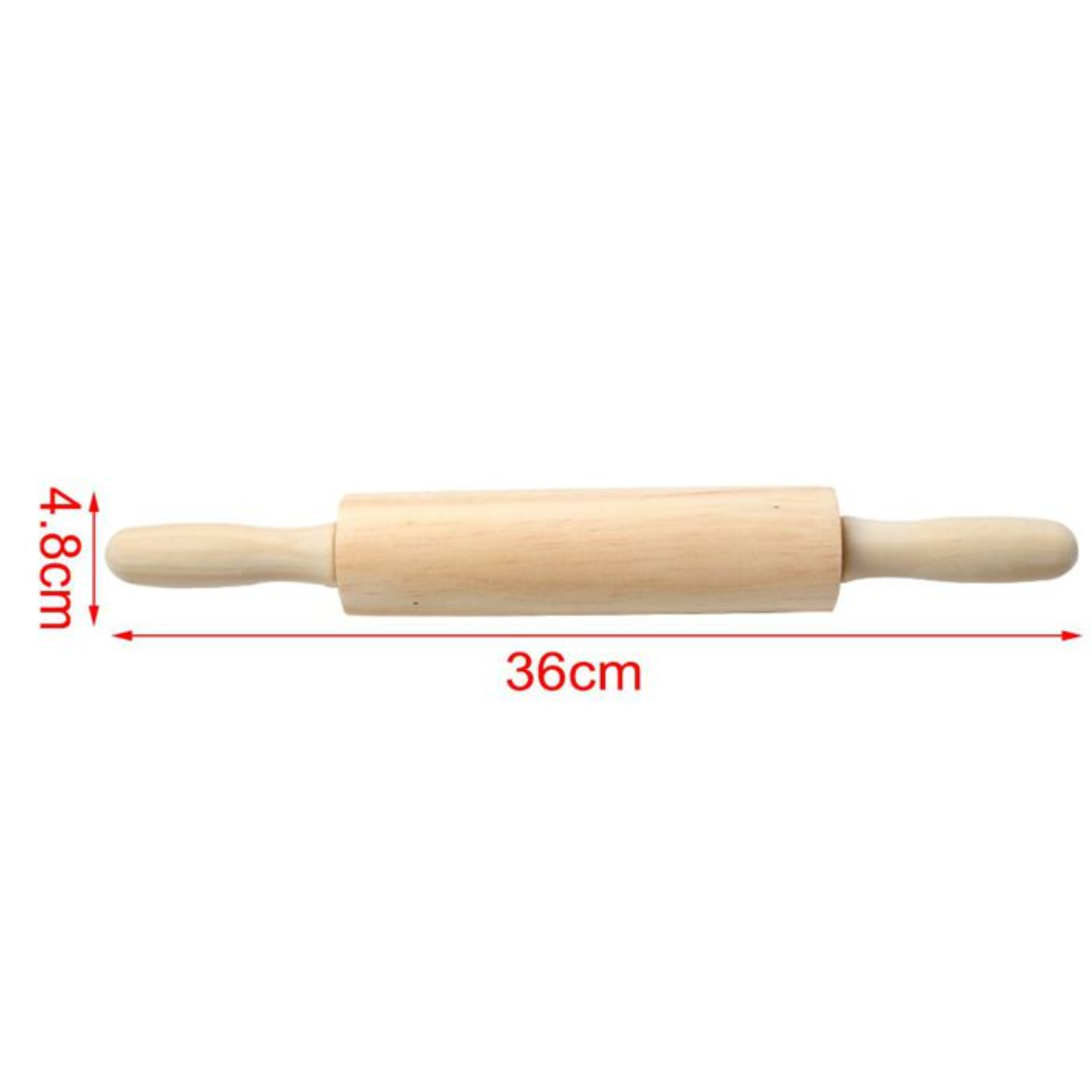 Rodillo de madera para amasar 36 cm - imagen 4
