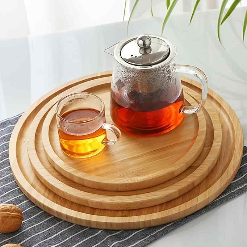 Plato redondo madera de bambu 30 cm - imagen 3