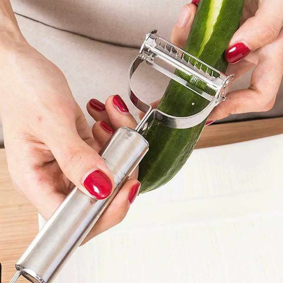 Pelador de frutas y verduras acero inoxidable 4 en 1 - imagen 6