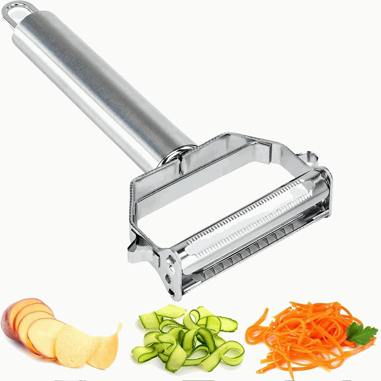 Pelador de frutas y verduras acero inoxidable 4 en 1 - imagen 4