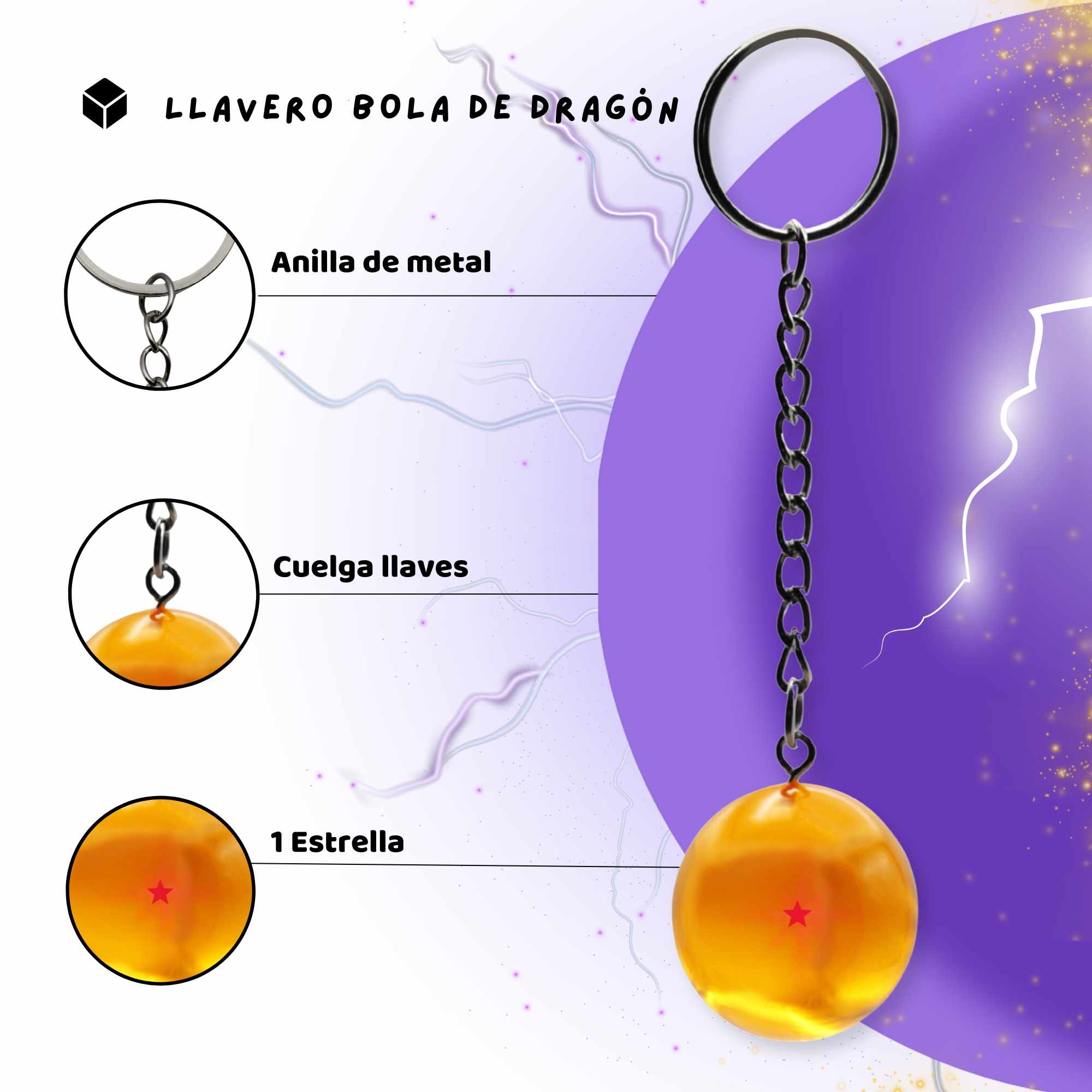 Llavero Dragon Ball Z de 1 estrellas - imagen 2