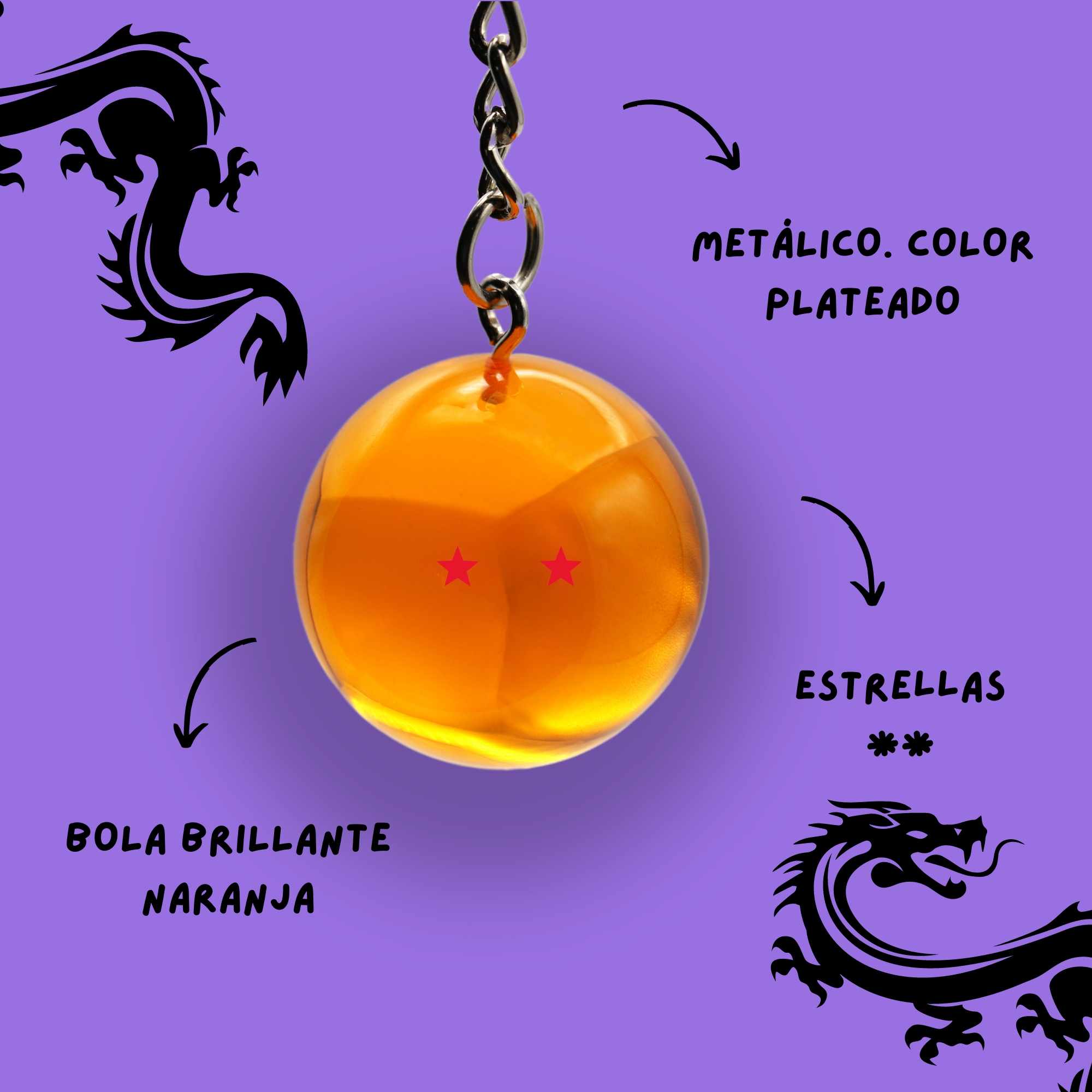 Llavero Dragon Ball Z de 2 estrellas - imagen 5