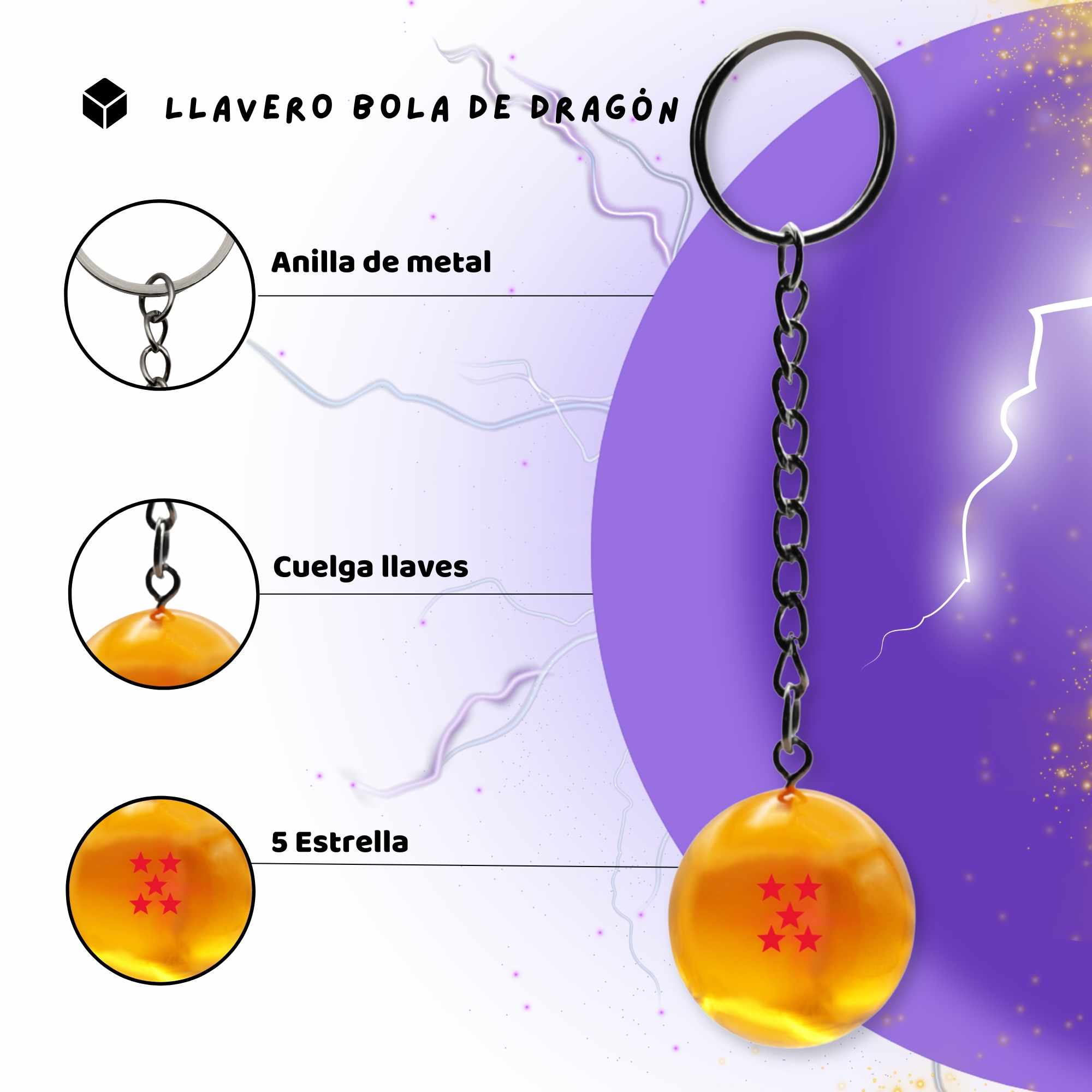 Llavero Dragon Ball Z de 5 estrellas - imagen 2