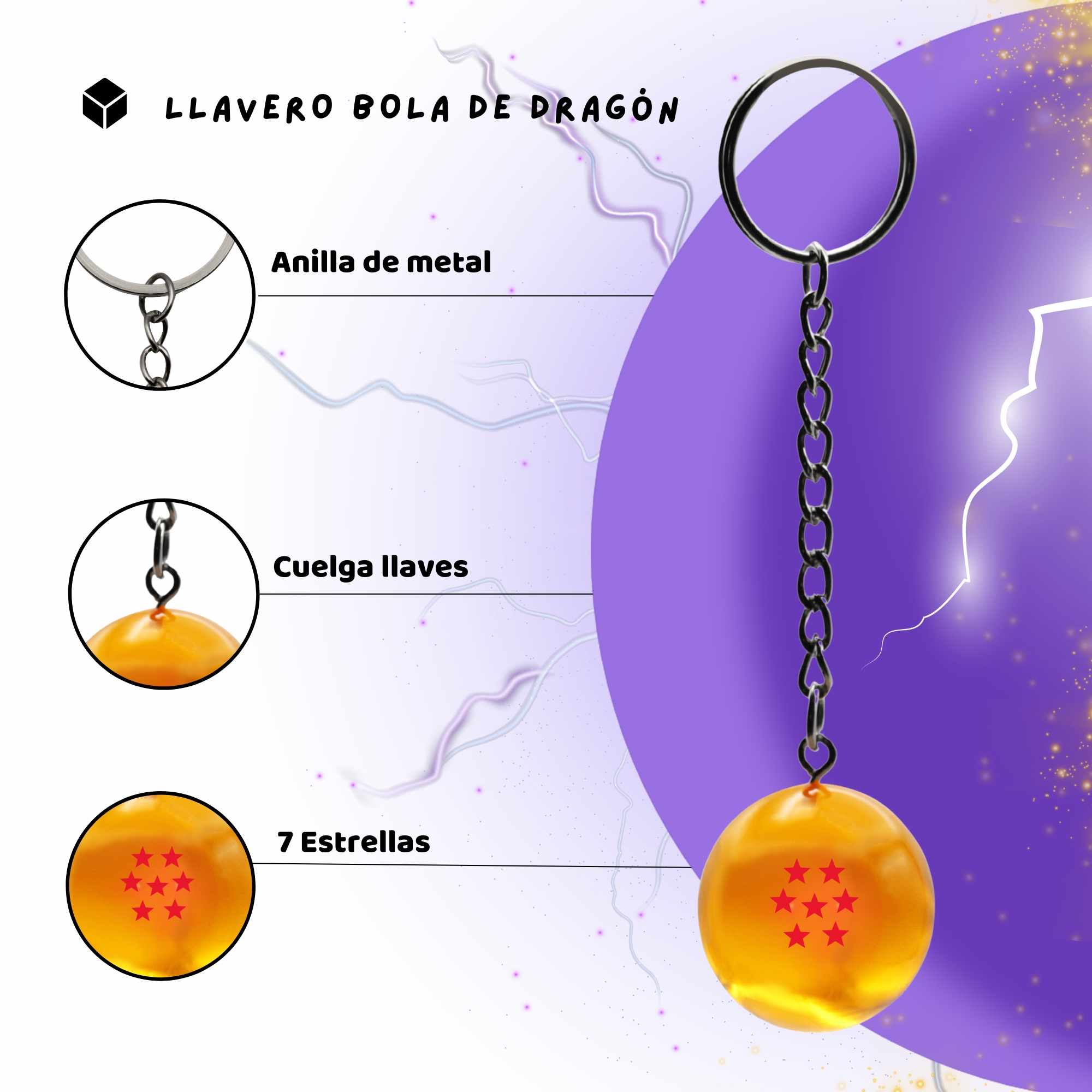 Llavero Dragon Ball Z de 7 estrellas - imagen 3
