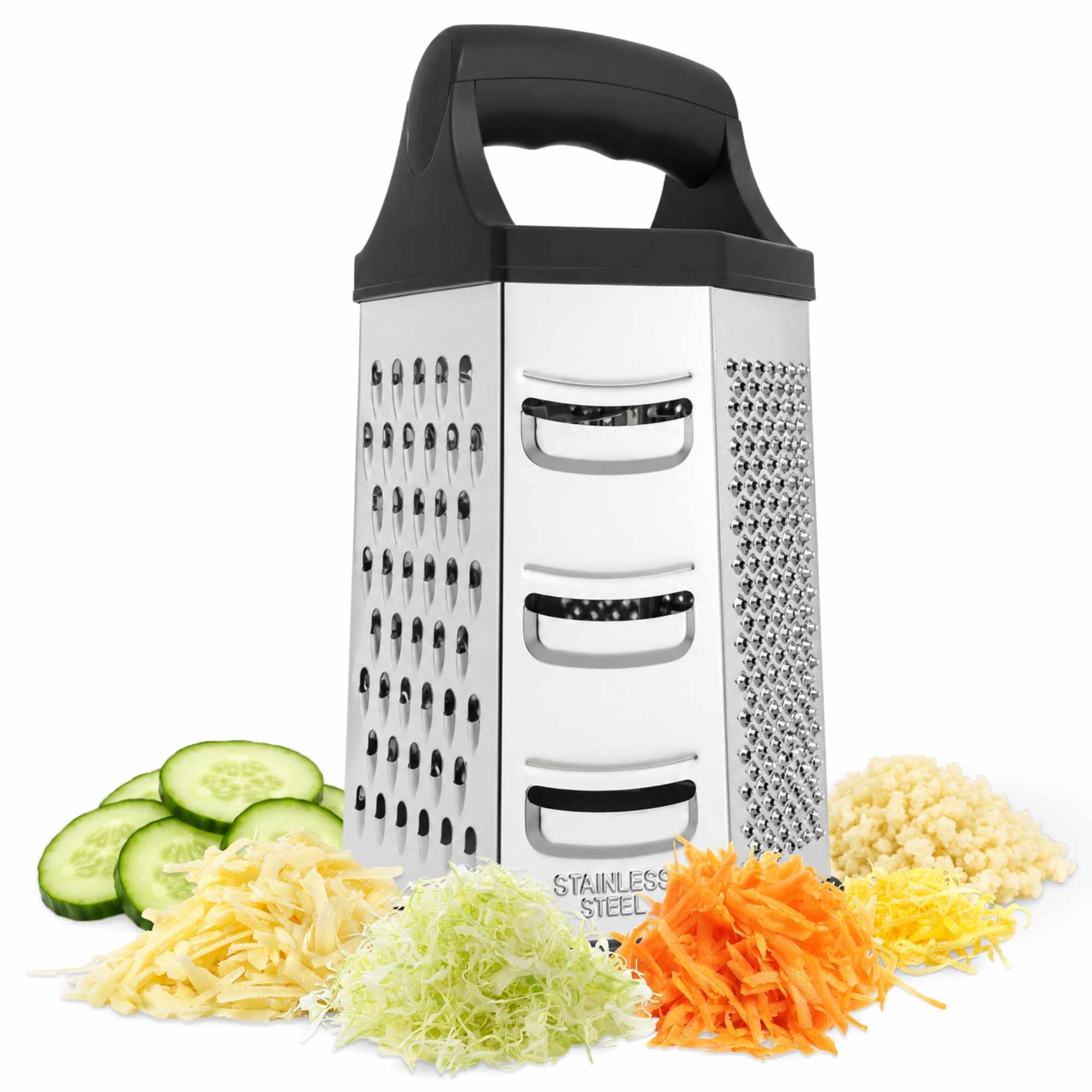 Rallador de Acero Inoxidable 6 caras cocina - imagen 1