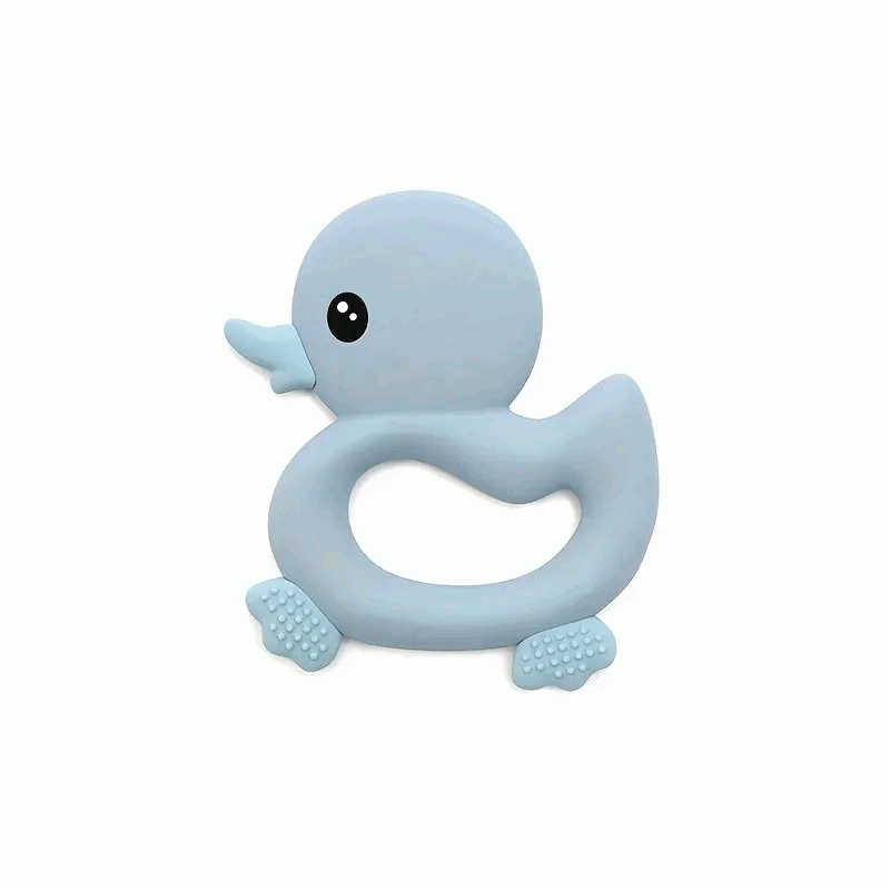 Mordedor de silicona con forma de Pato Azul