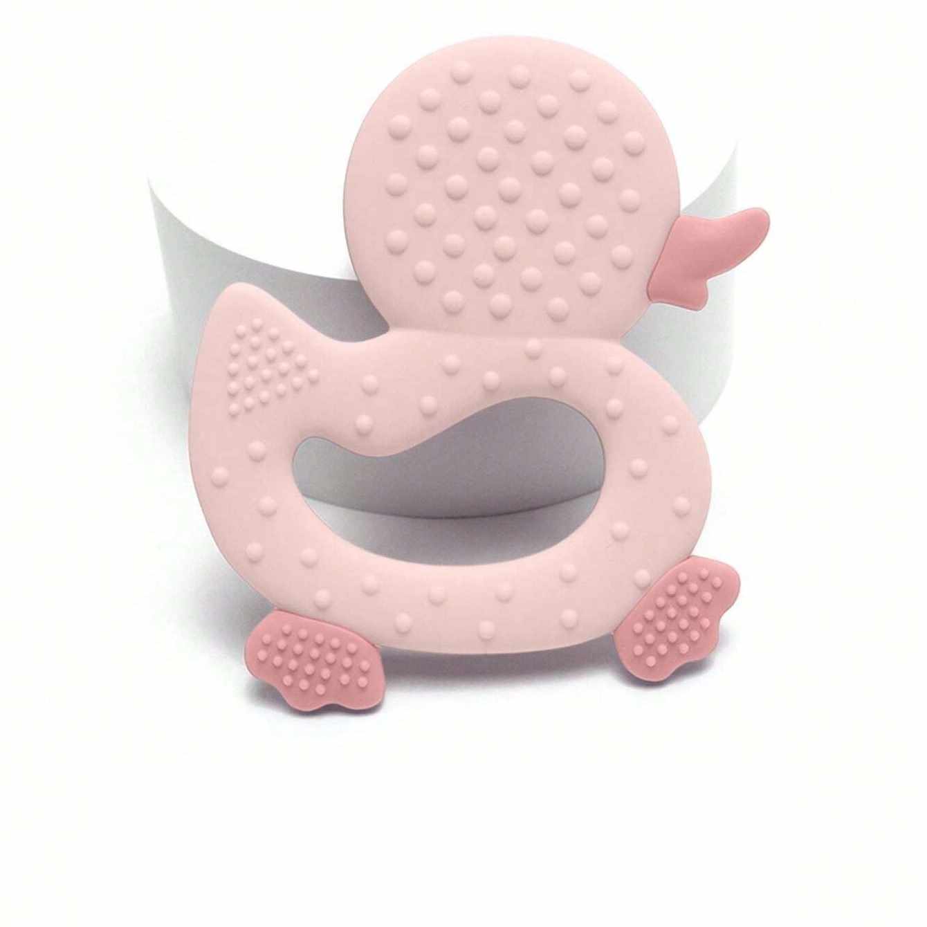Mordedor de silicona con forma de Pato Rosa - imagen 2