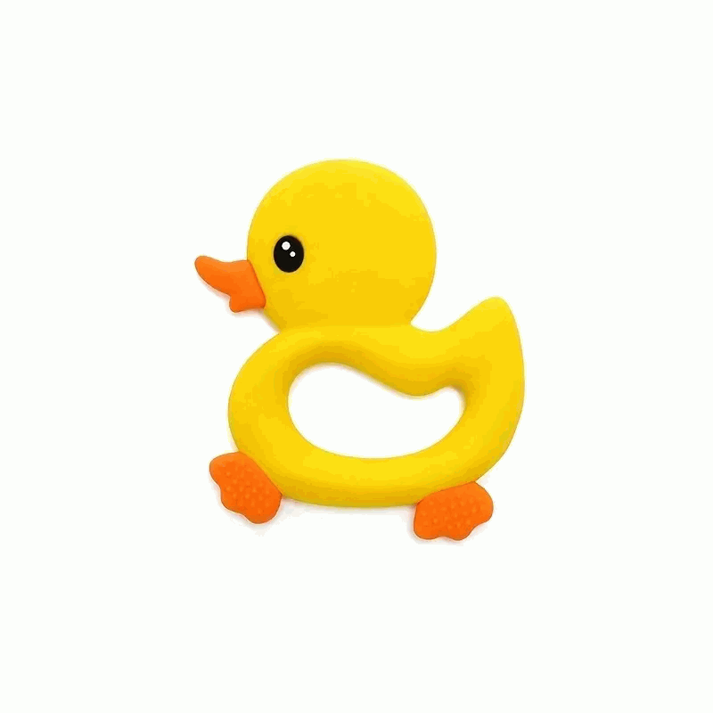 Mordedor de silicona con forma de Pato Amarillo - imagen 1