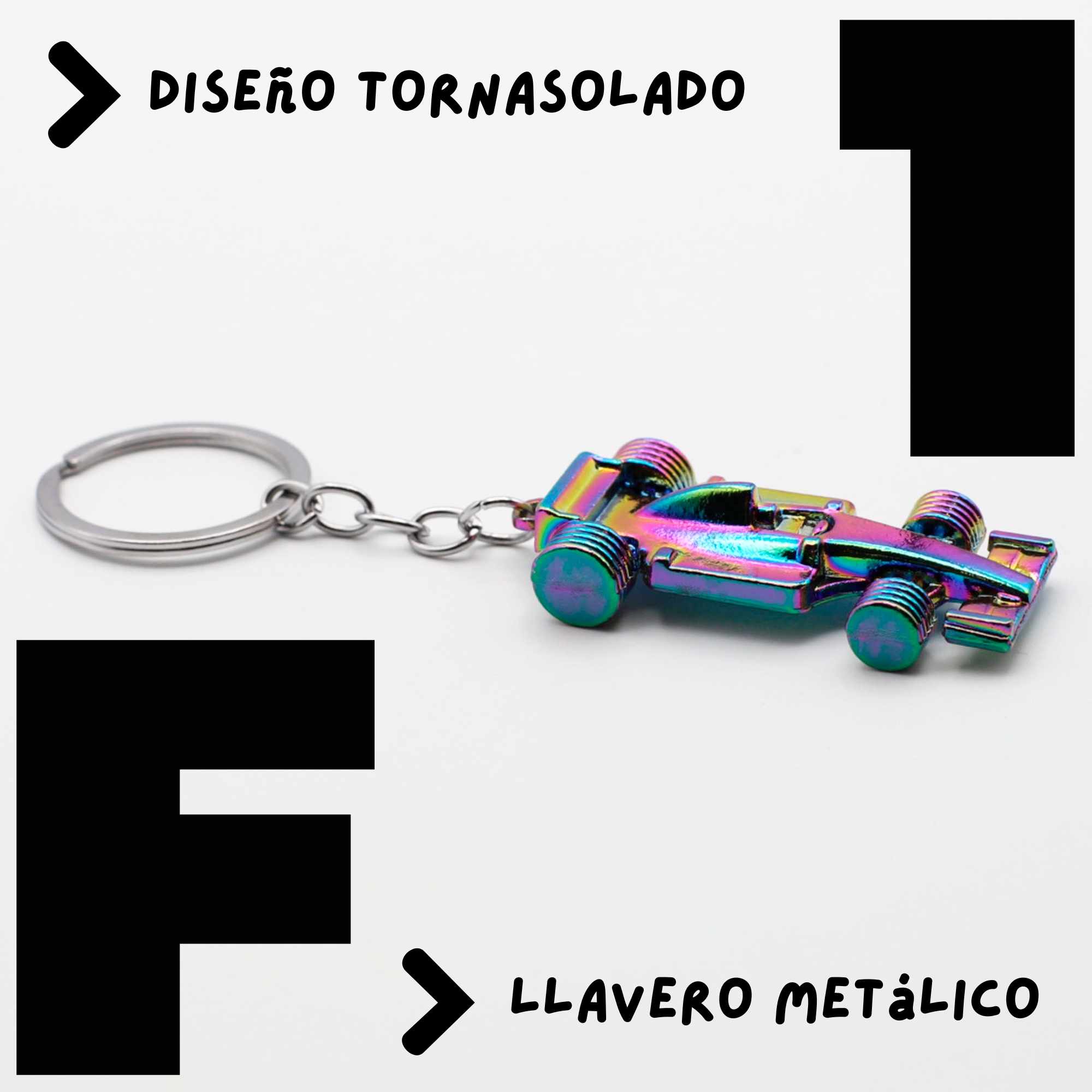 Llavero coche Formula 1 metálico multicolor - imagen 6