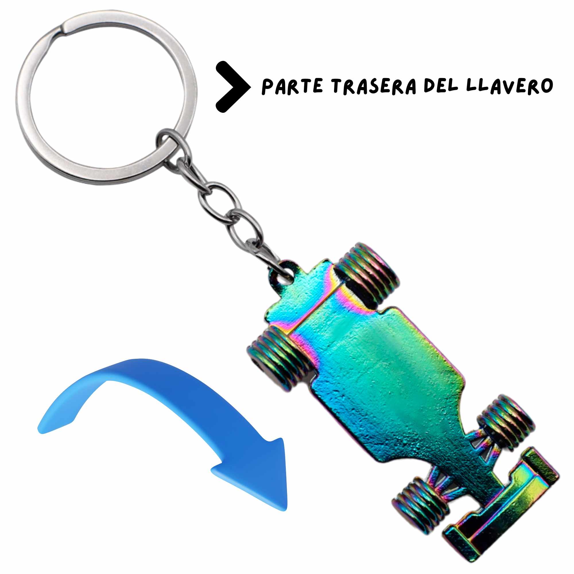 Llavero coche Formula 1 metálico multicolor - imagen 4
