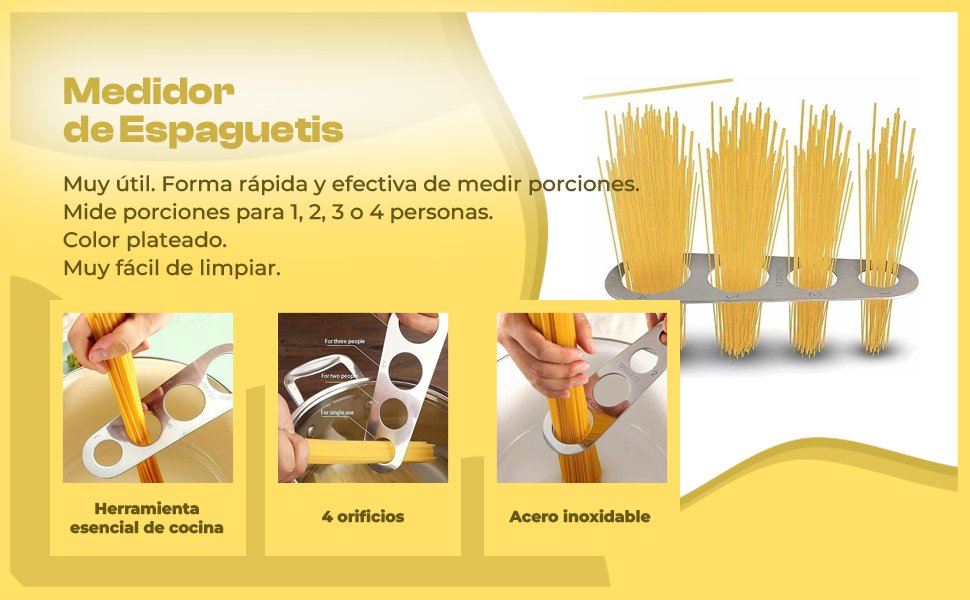 Banner - Medidor de Espaguetis Acero Inoxidable