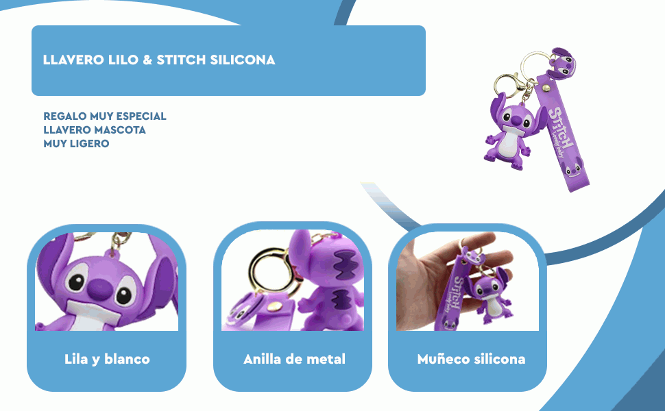 Banner - Llavero Lilo & Stitch compatible con disney rosa