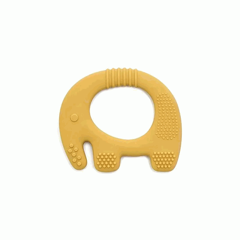 Mordedor de silicona con forma de Elefante Amarillo
