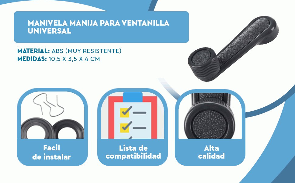 Banner - Manivela manija ventanilla universal negro