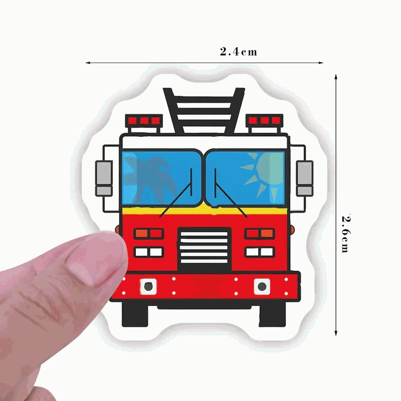 Rollo pegatinas de bomberos 2.5 cm 500 unidades tipo 7 - imagen 3