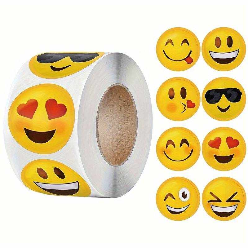 Rollo pegatinas de emojis 2.5 cm 500 unidades tipo 10 - imagen 1