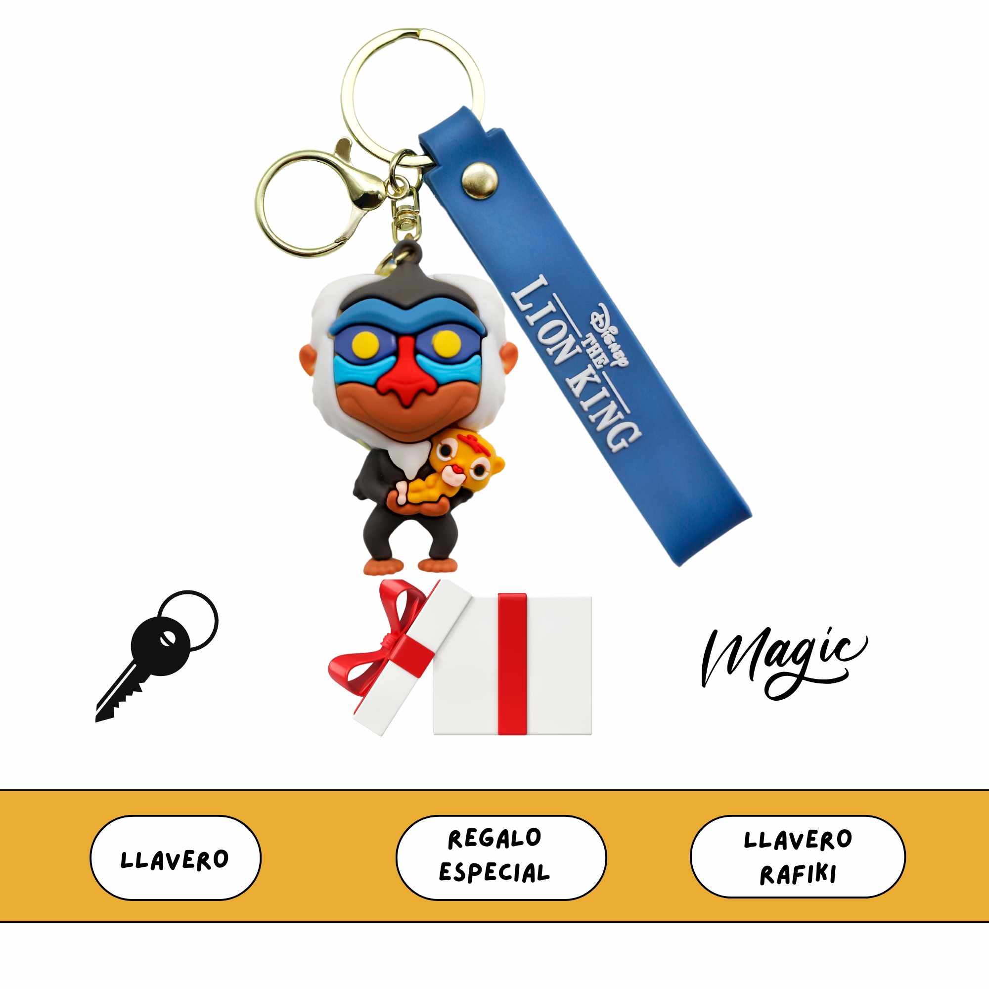 Llavero Rafiki compatible con El rey Leon silicona - imagen 6
