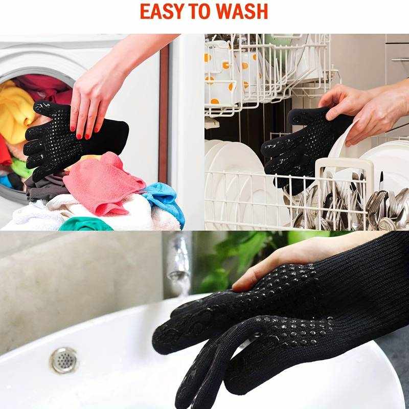 Guantes para Horno Resistentes al Calor hasta 800 grados negros - imagen 6
