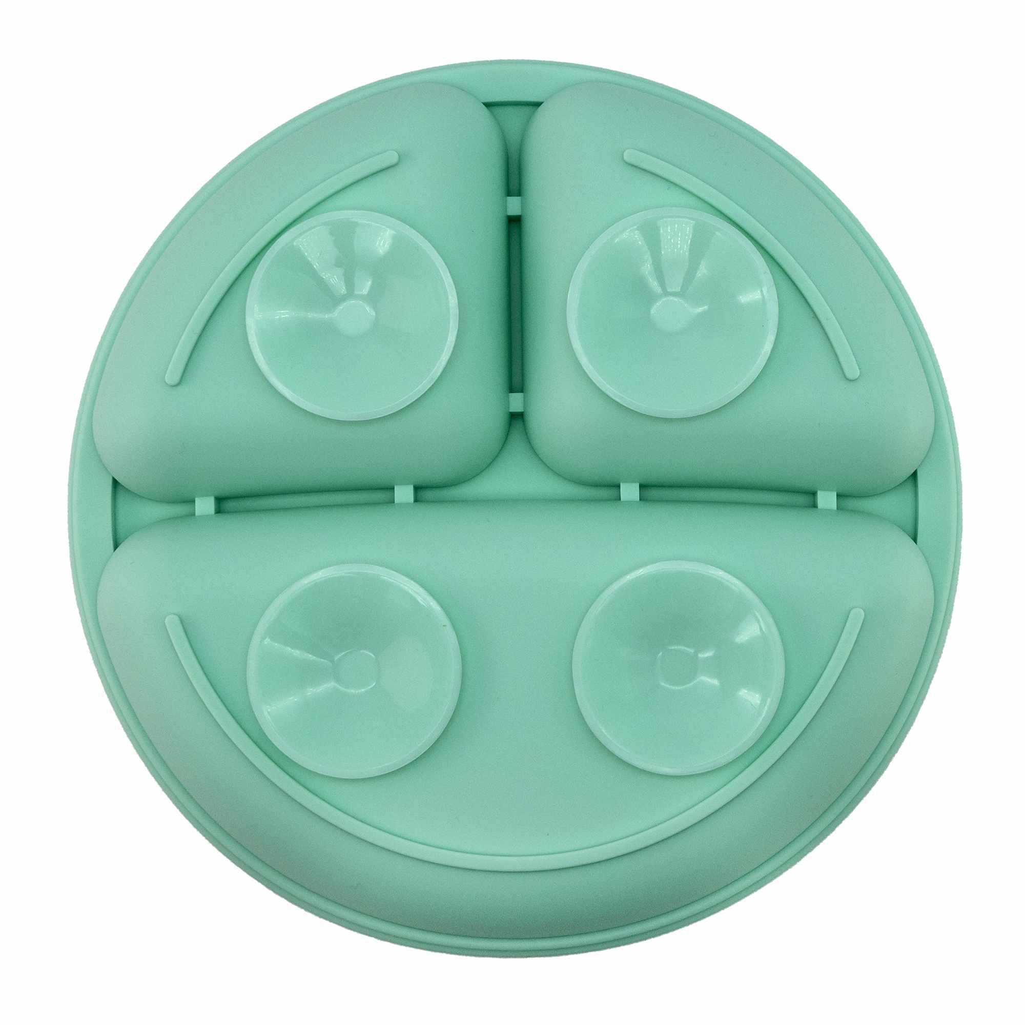 Plato de Silicona para Bebé Con Ventosa Antideslizante verde claro - imagen 2