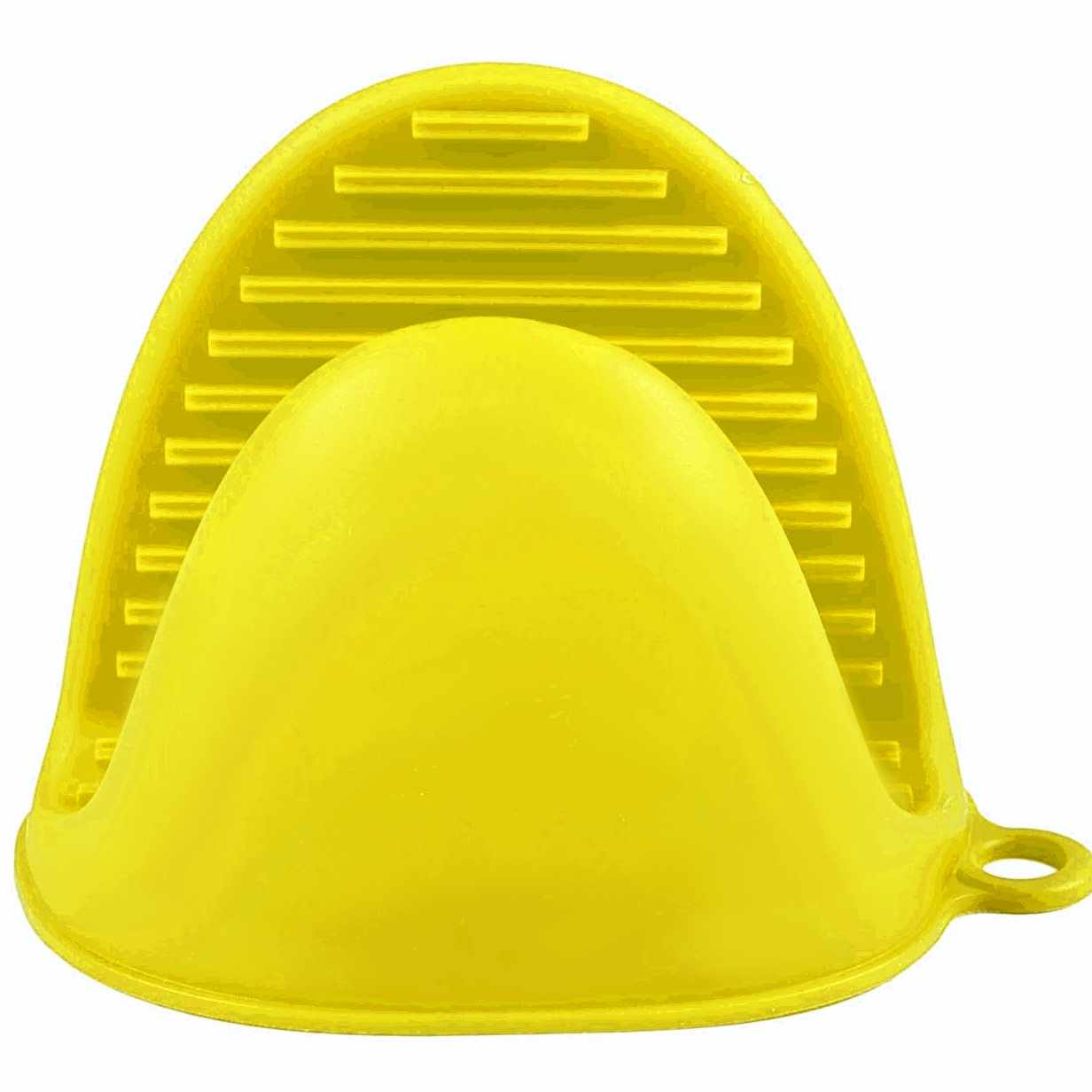 Manoplas guantes silicona para horno amarillo - imagen 3