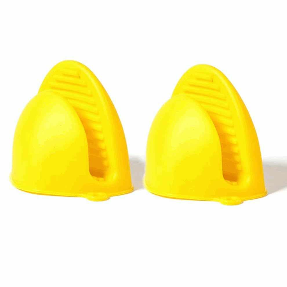Manoplas guantes silicona para horno amarillo - imagen 6