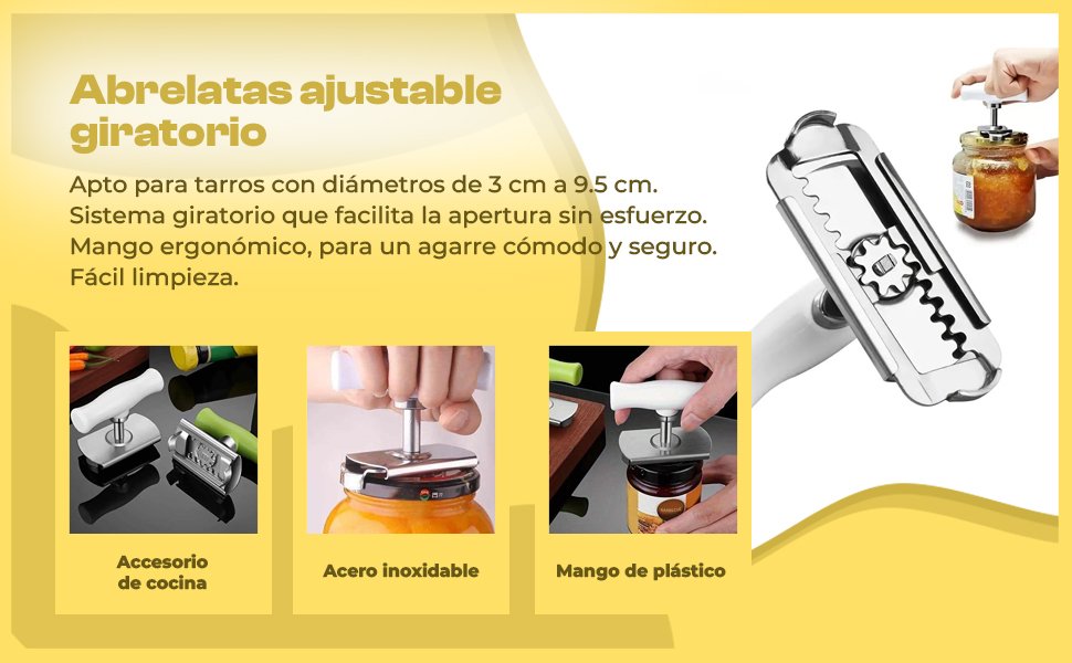 Banner - Abrelatas ajustable giratorio