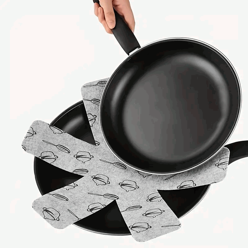 Protectores para sartenes y cazuelas de fieltro 2 uds de 28 cm - imagen 1