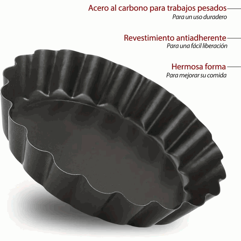 Molde de Horno Rizado con Base Extraíble 10 cm - imagen 3