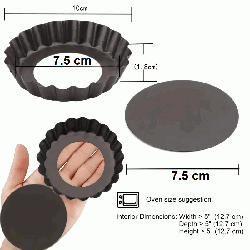 Molde de Horno Rizado con Base Extraíble 10 cm - imagen 7