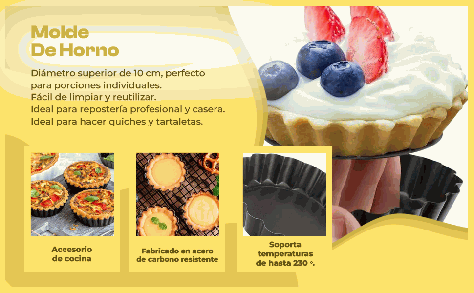 Banner - Molde de Horno Rizado con Base Extraíble 10 cm