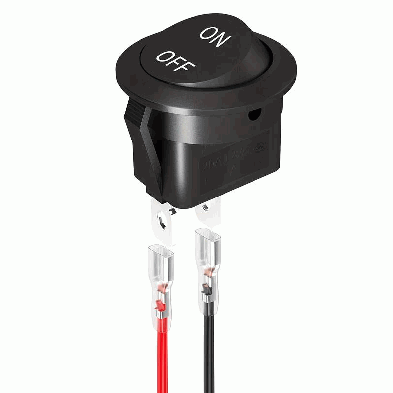 Interruptor redondo basculante con cable ON/OFF 6A/250V 10A/125V AC - imagen 1
