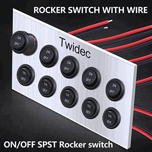 Interruptor redondo basculante con cable ON/OFF 6A/250V 10A/125V AC - imagen 5