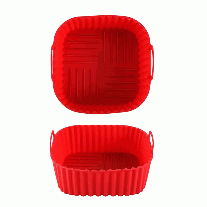 Molde Silicona cuadrado para Freidora de Aire 20 cm rojo - imagen 5