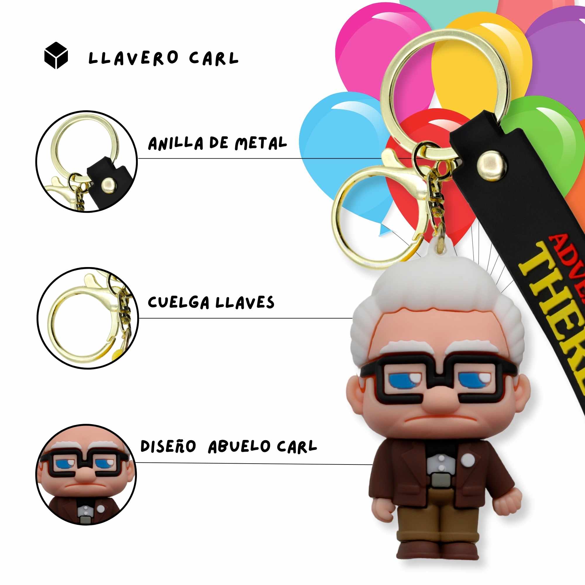 Llavero Carl pelicula UP silicona - imagen 4