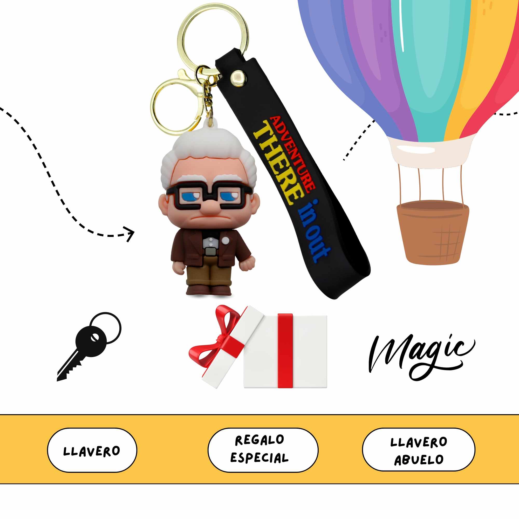 Llavero Carl pelicula UP silicona - imagen 6