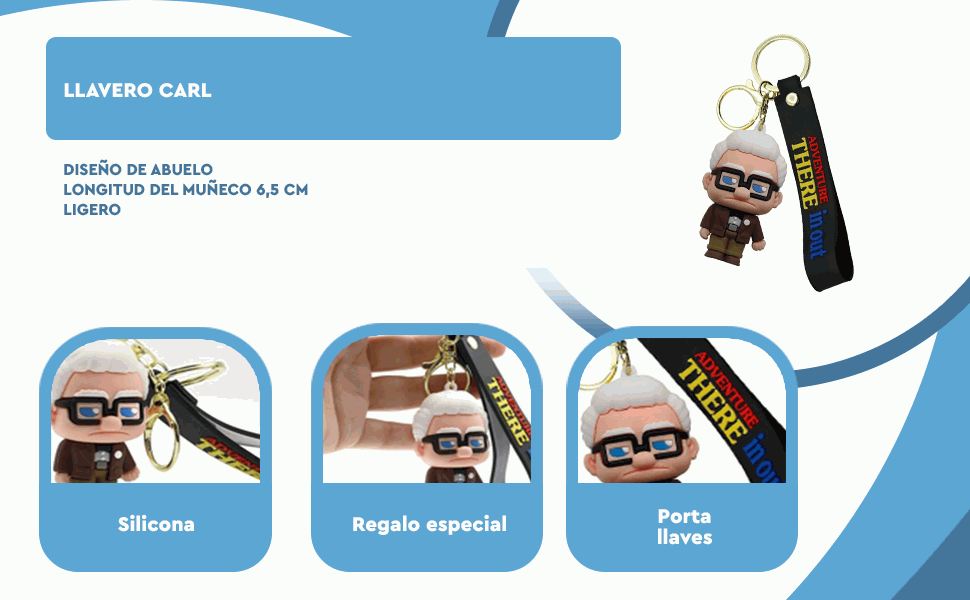 Banner - Llavero Carl pelicula UP silicona