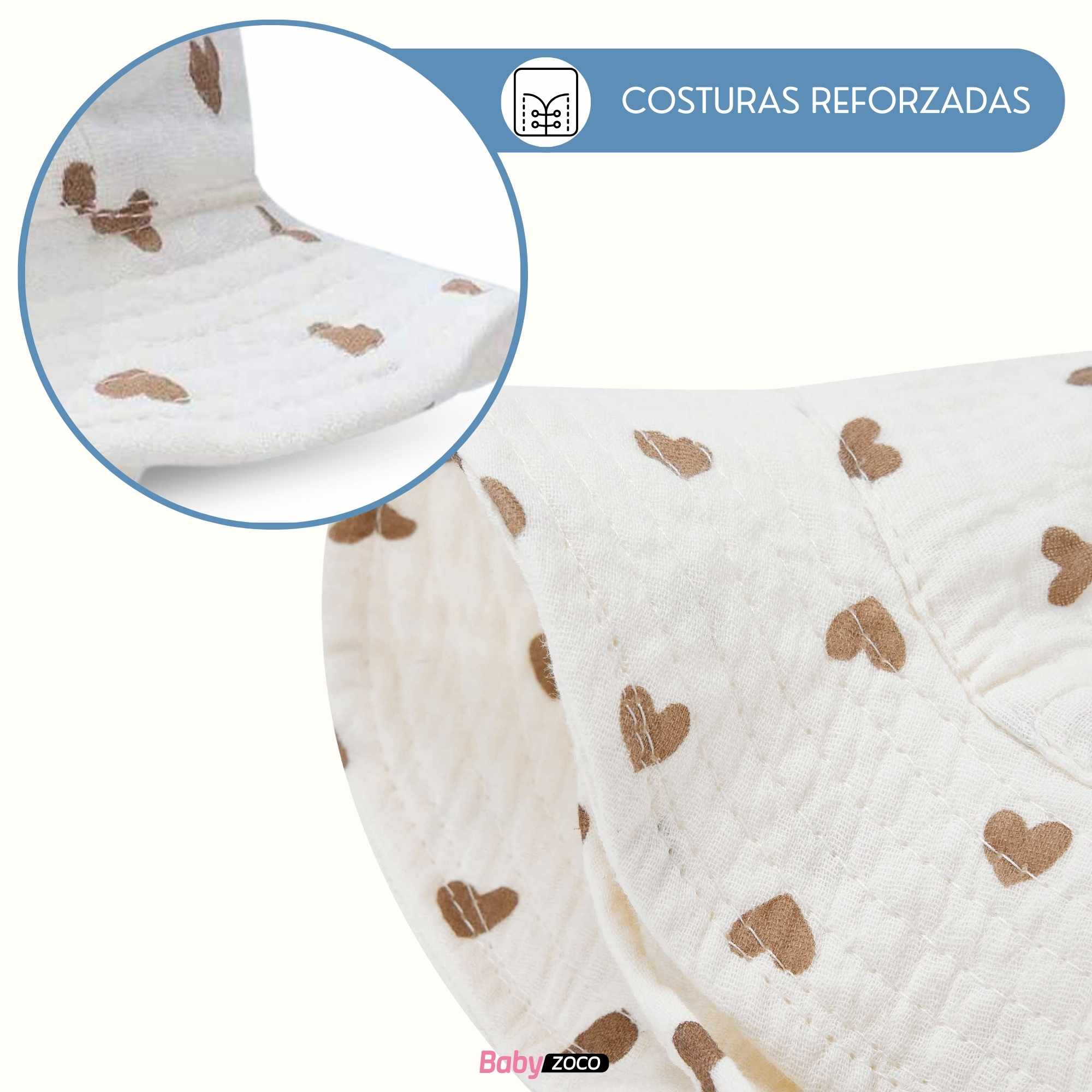 Sombrero de playa para bebe diseño corazones - imagen 5