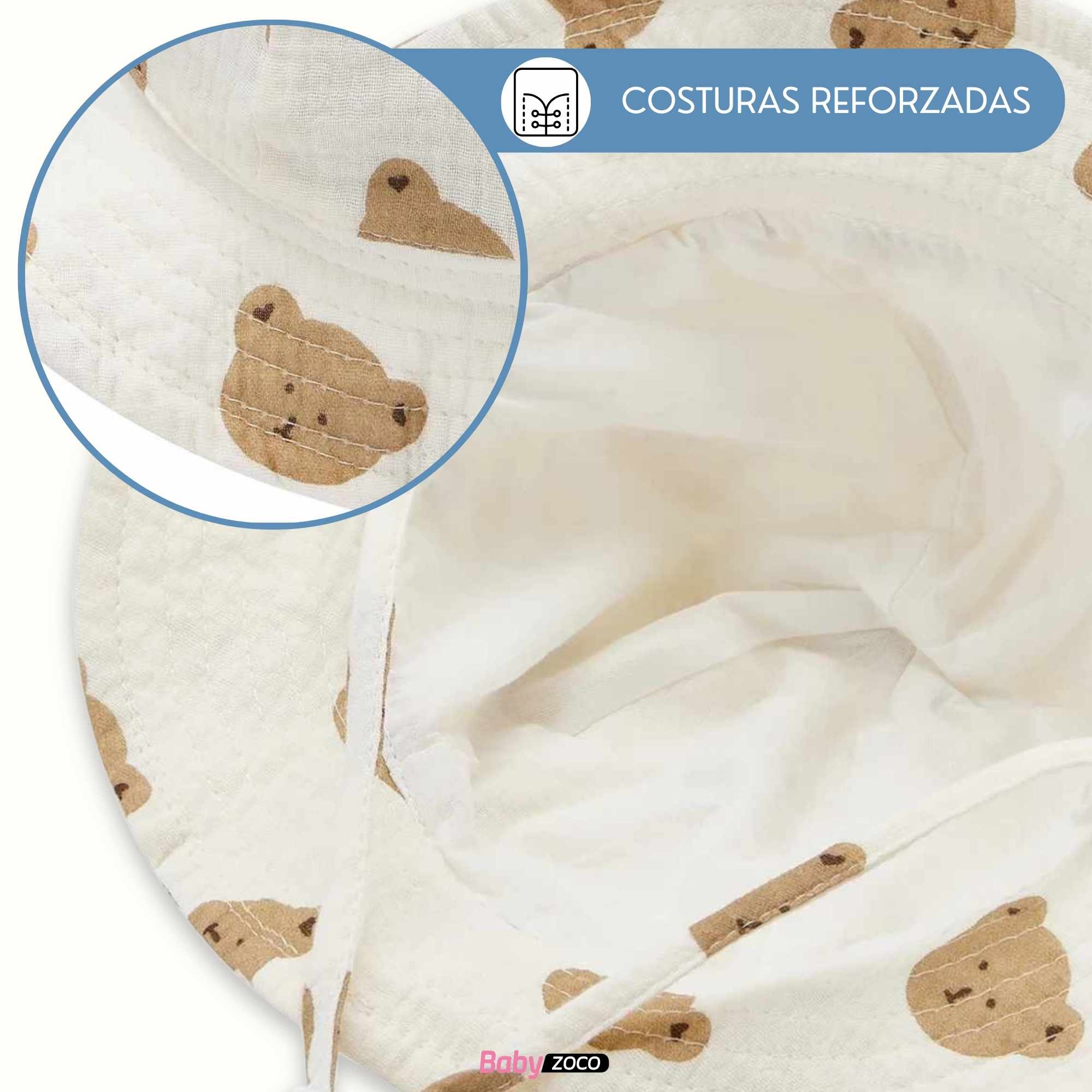Sombrero de playa para bebe diseño oso - imagen 3