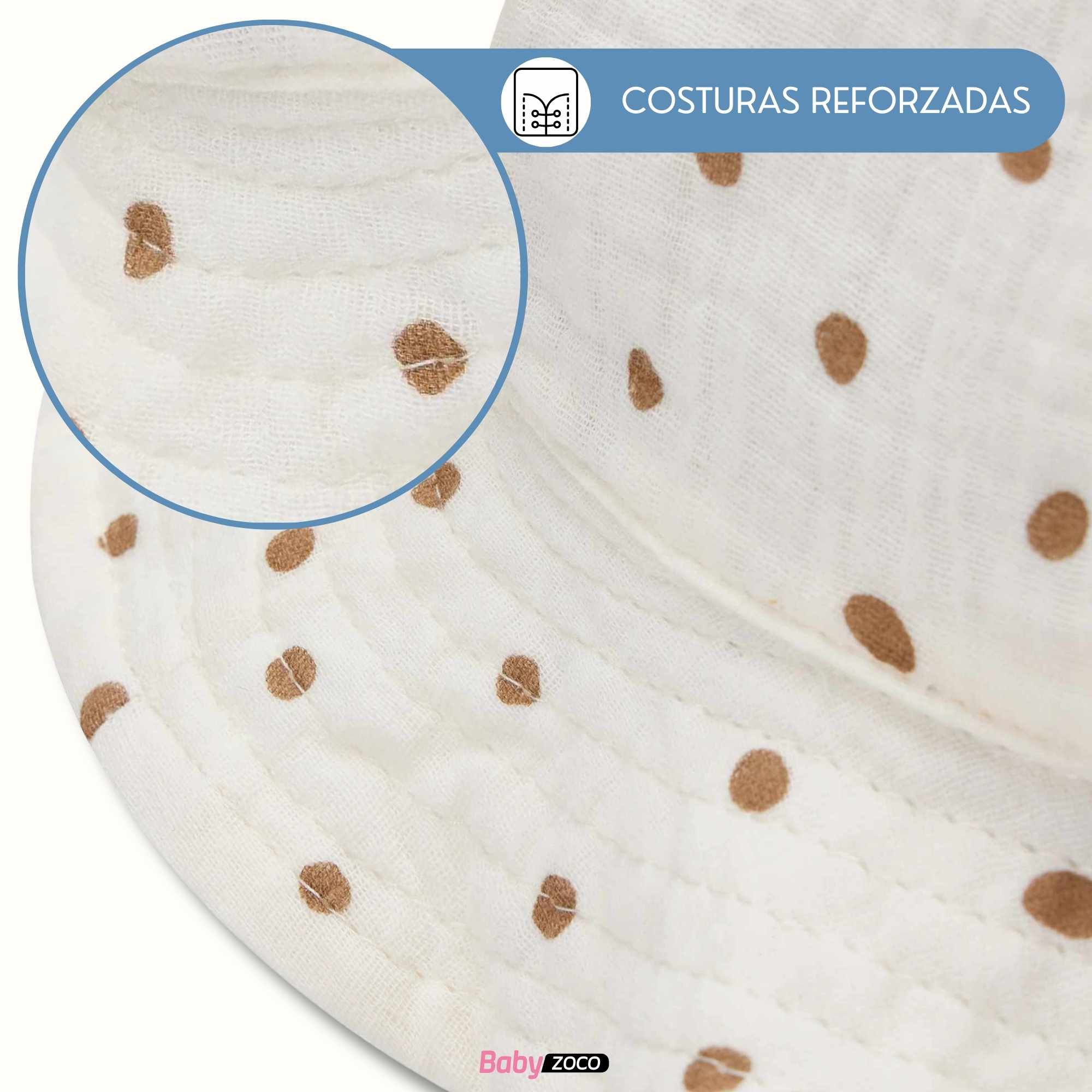 Sombrero de playa para bebe diseño puntos - imagen 3