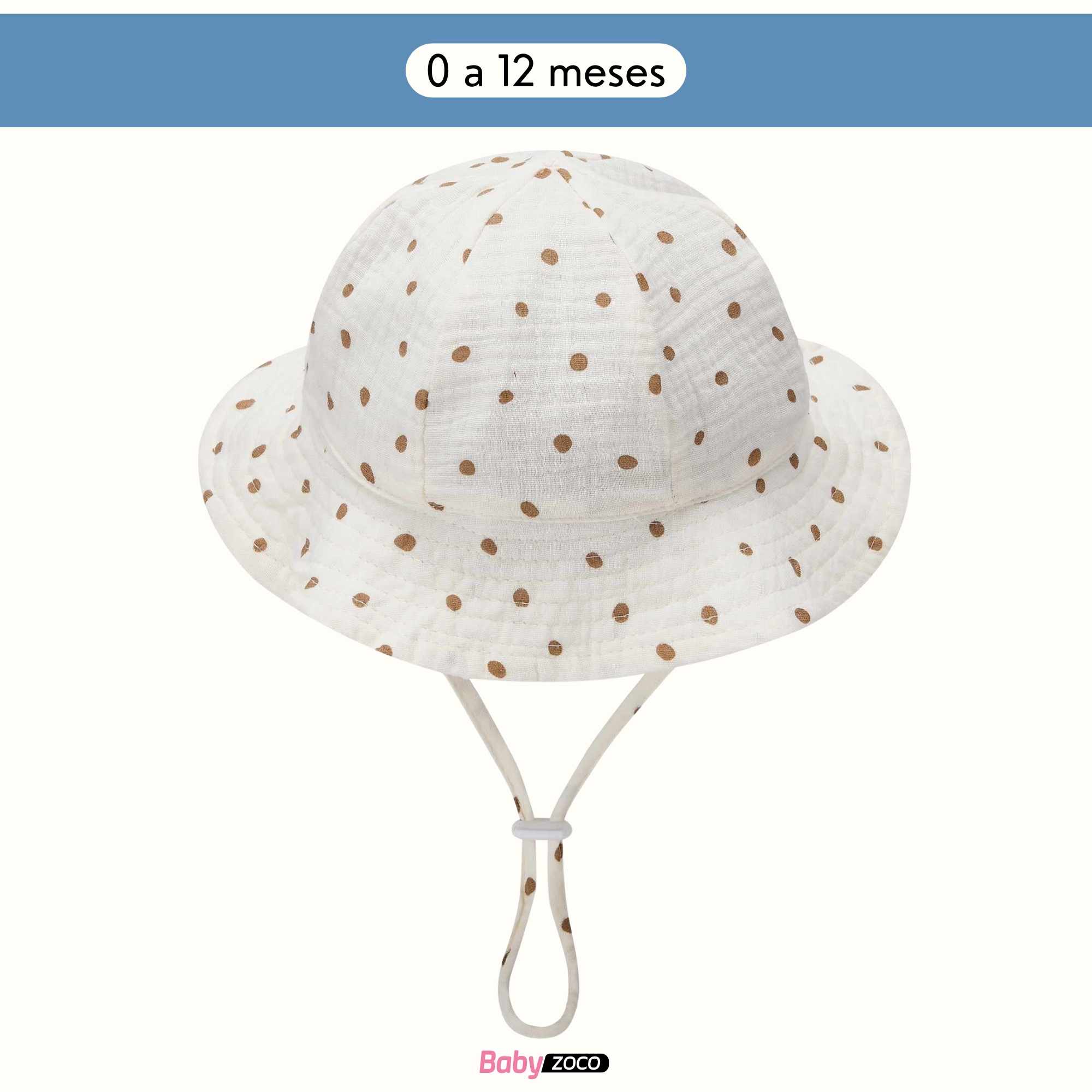 Sombrero de playa para bebe diseño puntos - imagen 6