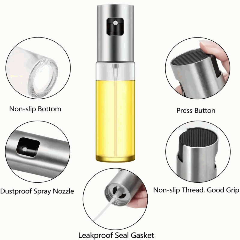 Pulverizador aceite spray de acero inox y vidrio de 100 ml - imagen 4