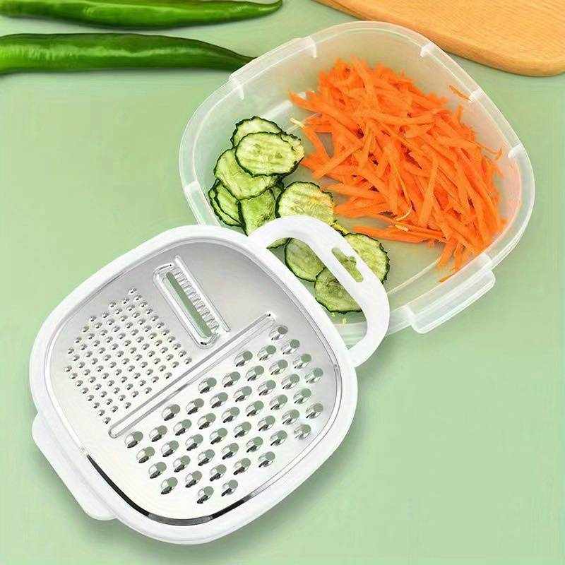 Rallador de cocina con deposito y tapa Acero Inoxidable - imagen 5