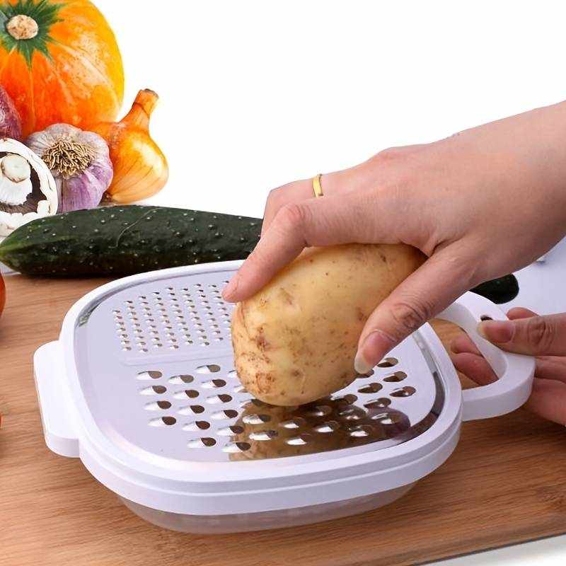 Rallador de cocina con deposito y tapa Acero Inoxidable - imagen 2